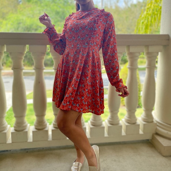 Floral Long Sleeve Dress - Picture 2 of 4